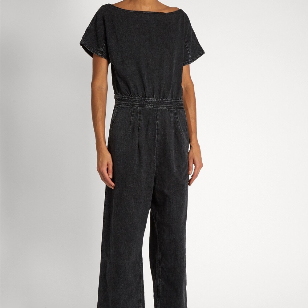 Rachel Comey Women's Black Utila Open-back Denim Jumpsuit